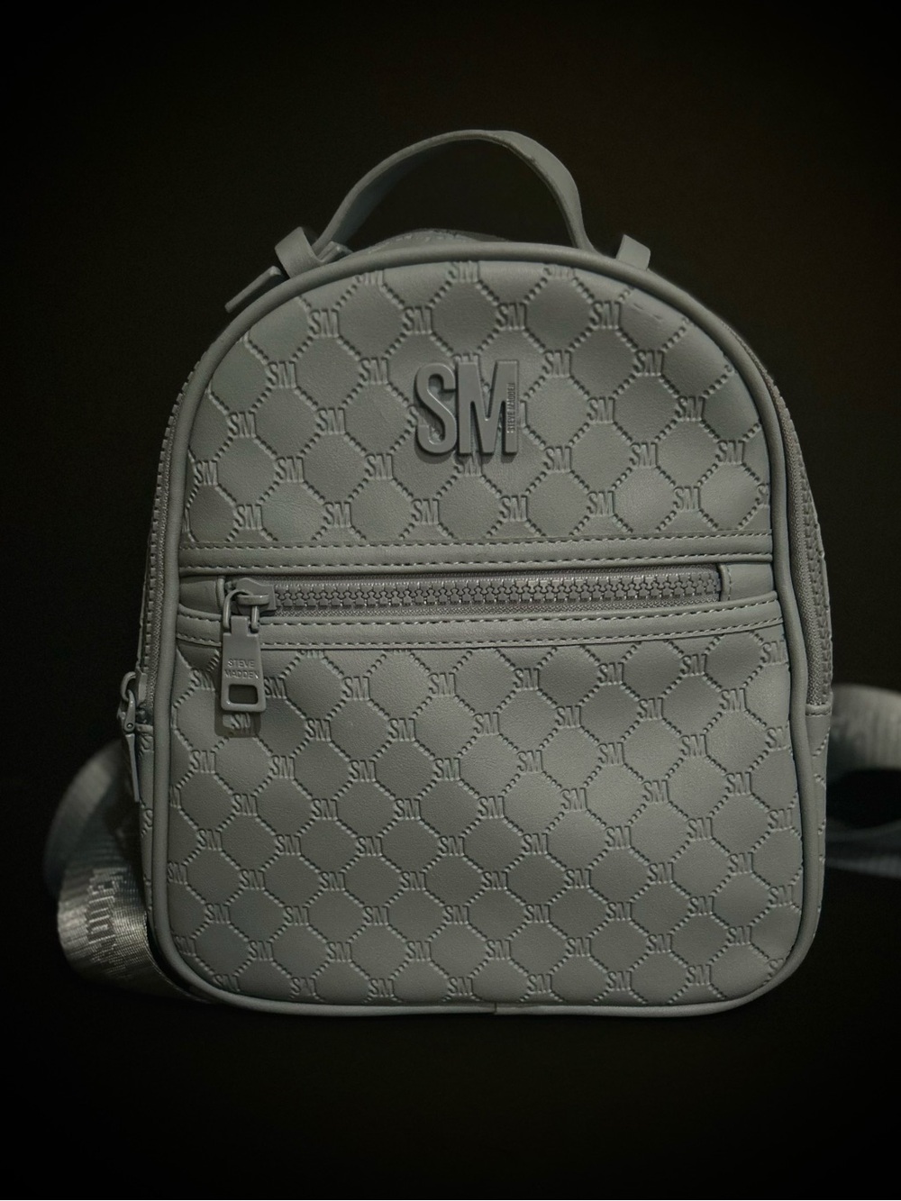 Steve Madden Quilted Mini Backpack - Gray